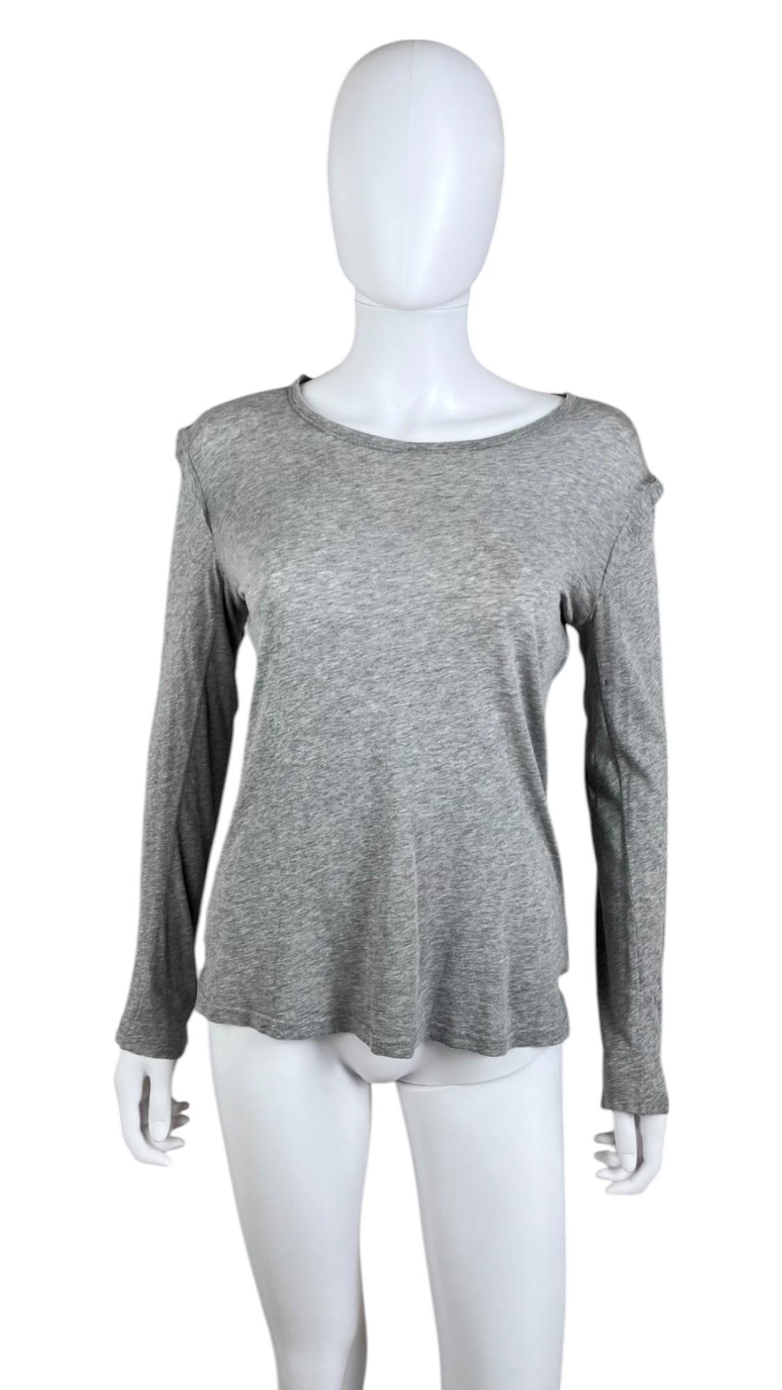 Manga larga gris con botones Ann Demeulemeester 2000 en venta
