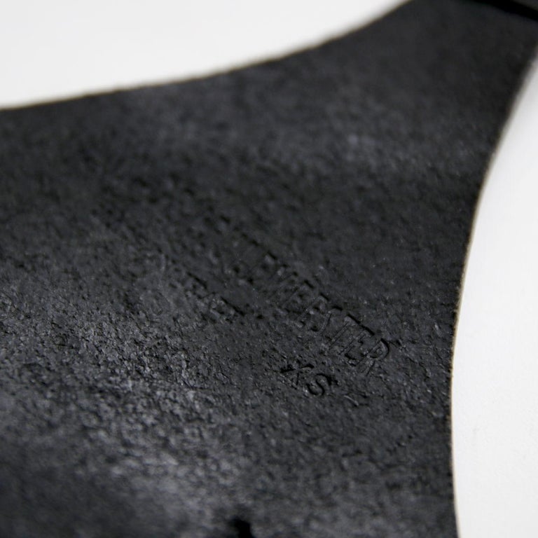 Women's ANN DEMEULEMEESTER 2009 Black Multistrap Leather Belt Harness Top For Sale