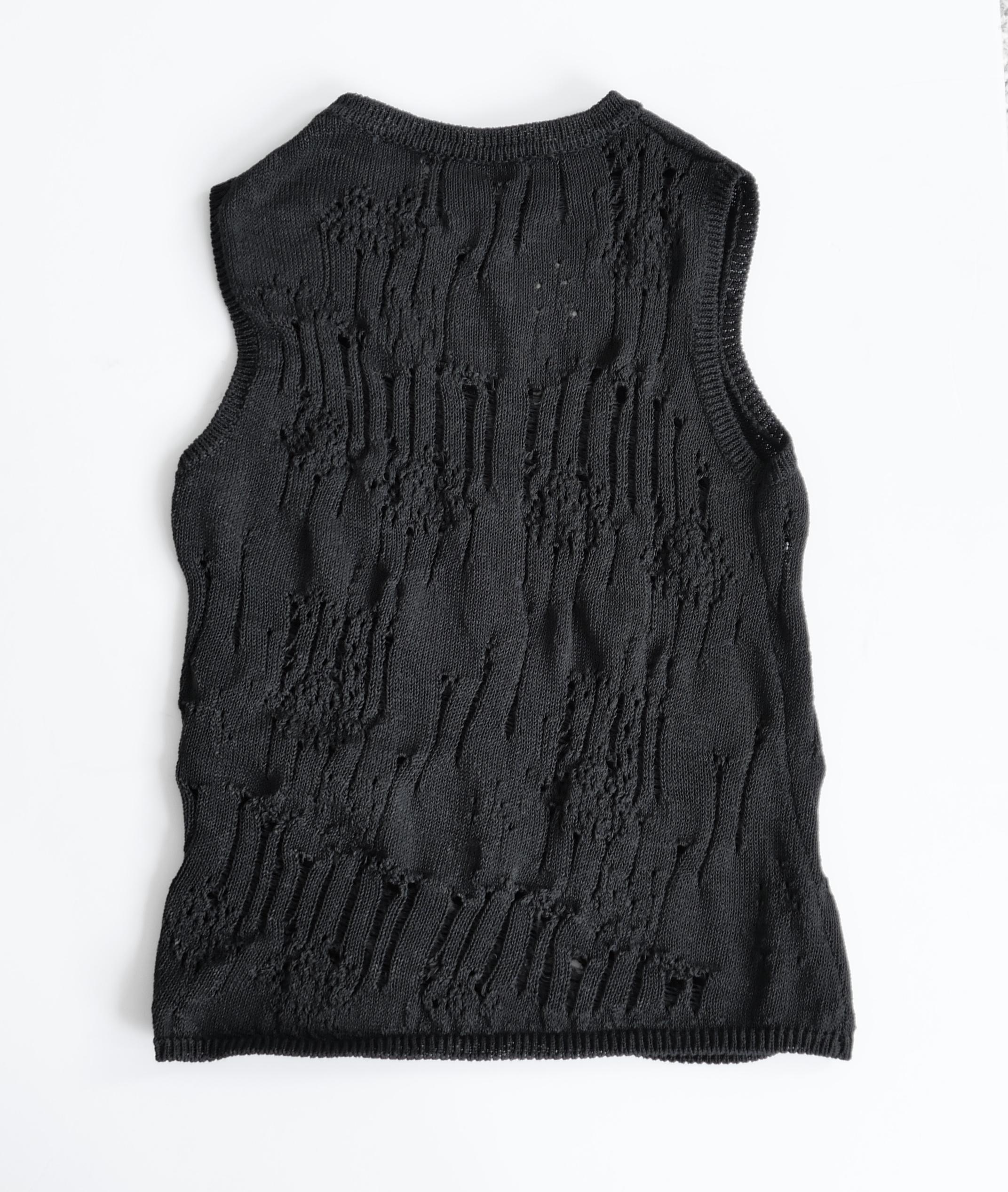 Ann Demeulemeester Barbel Shredded Knit Tank Top im Zustand „Neu“ im Angebot in London, GB