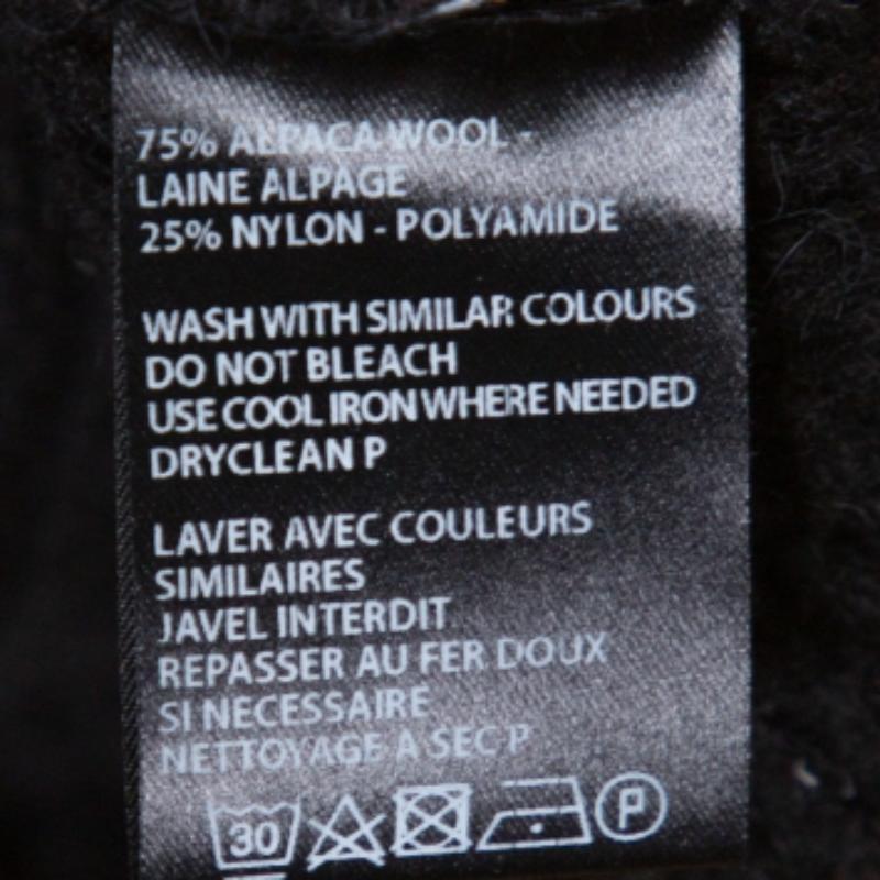 Uomo Ann Demeulemeester Black Alpaca Wool Knit Pepito Roll Neck Jumper M in vendita