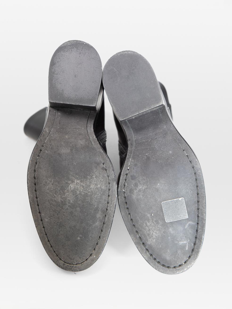 Ann Demeulemeester Bottes en cuir noir Taille IT 38 Excellent état - En vente à London, GB