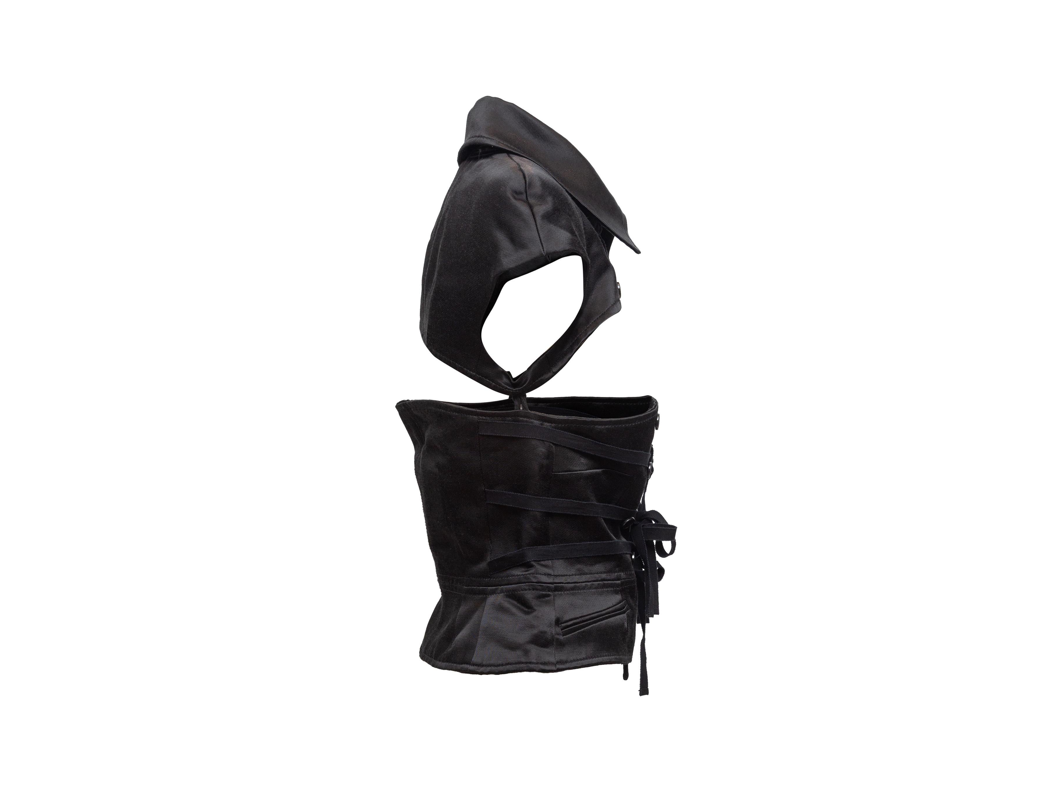 Nero Ann Demeulemeester nero con manica a cappuccio e top staccabile in due pezzi