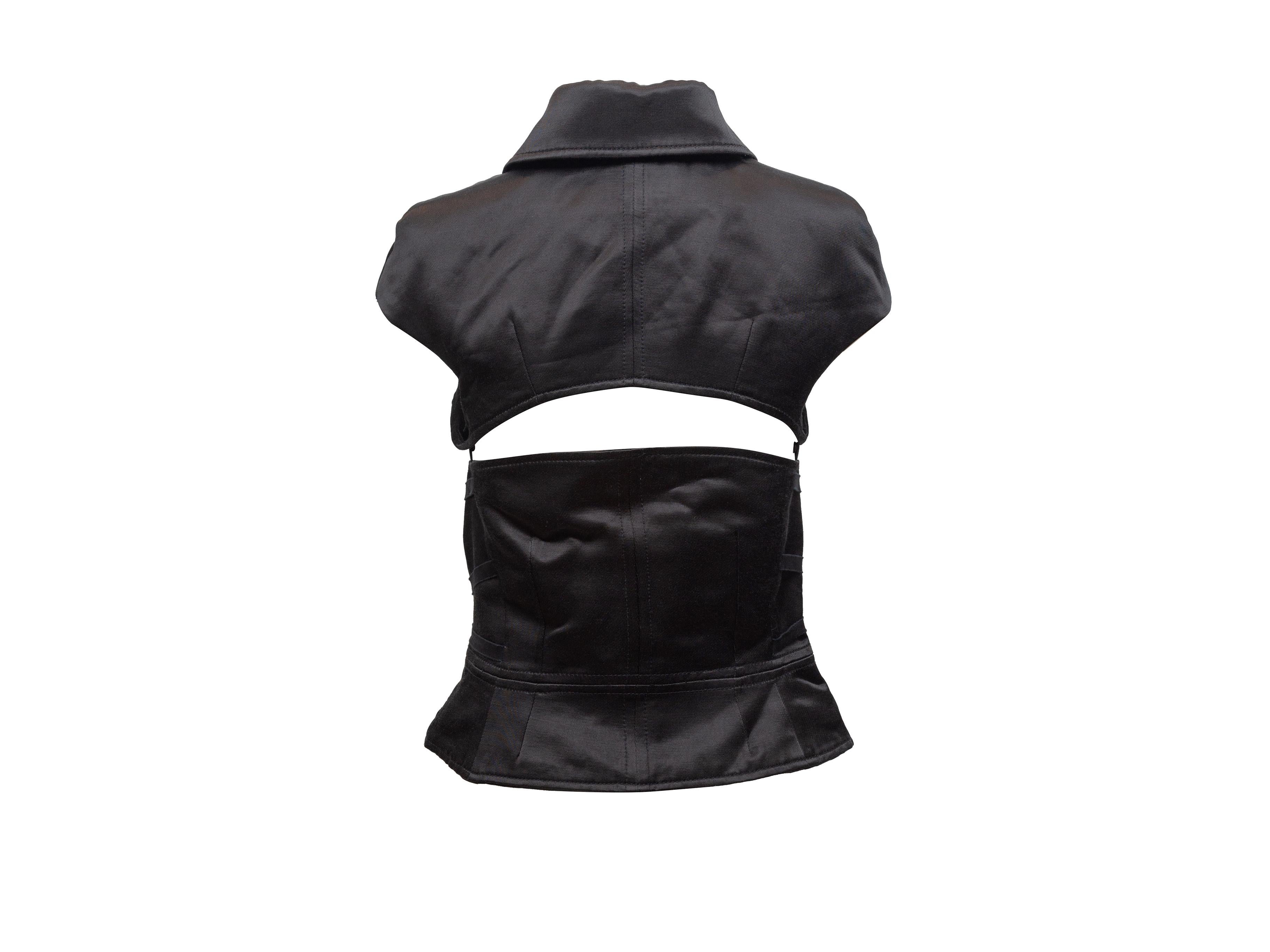 Ann Demeulemeester nero con manica a cappuccio e top staccabile in due pezzi 2