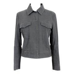 Ann Demeulemeester Black Cotton Glitter Short Jacket 1990s
