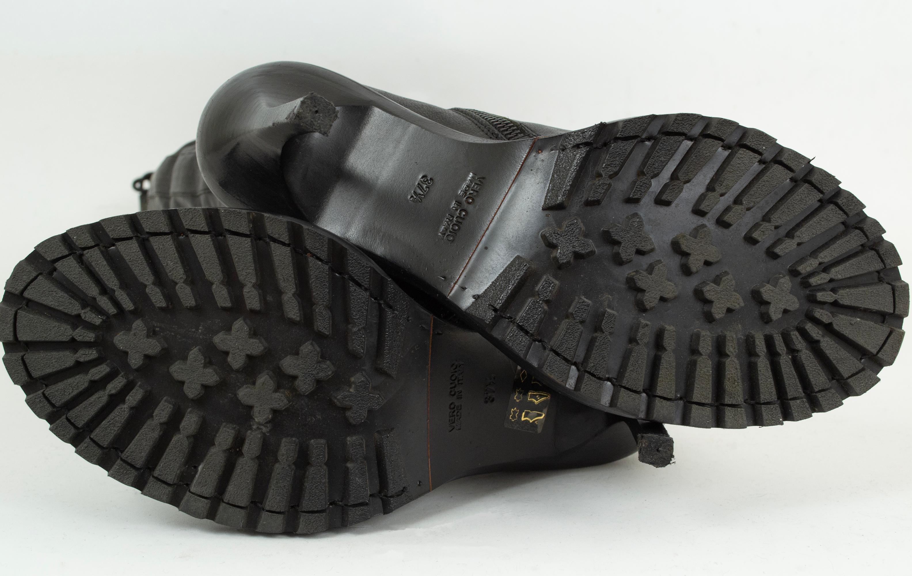 Ann Demeulemeester Bottes à talon aiguille lacé noir avec plateforme à crampons - 37 ½, 2015. en vente 5