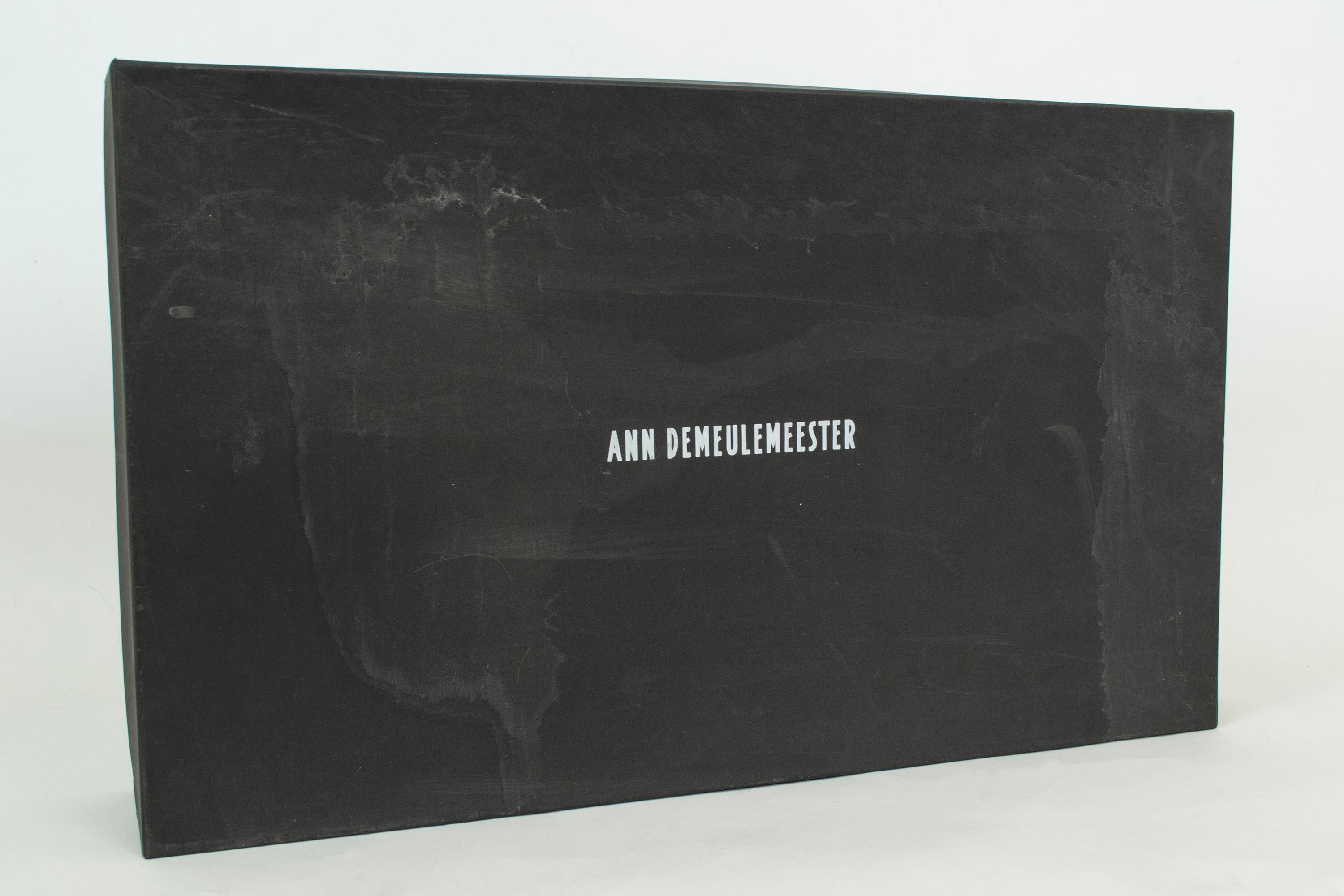 Ann Demeulemeester Bottes à talon aiguille lacé noir avec plateforme à crampons - 37 ½, 2015. en vente 8