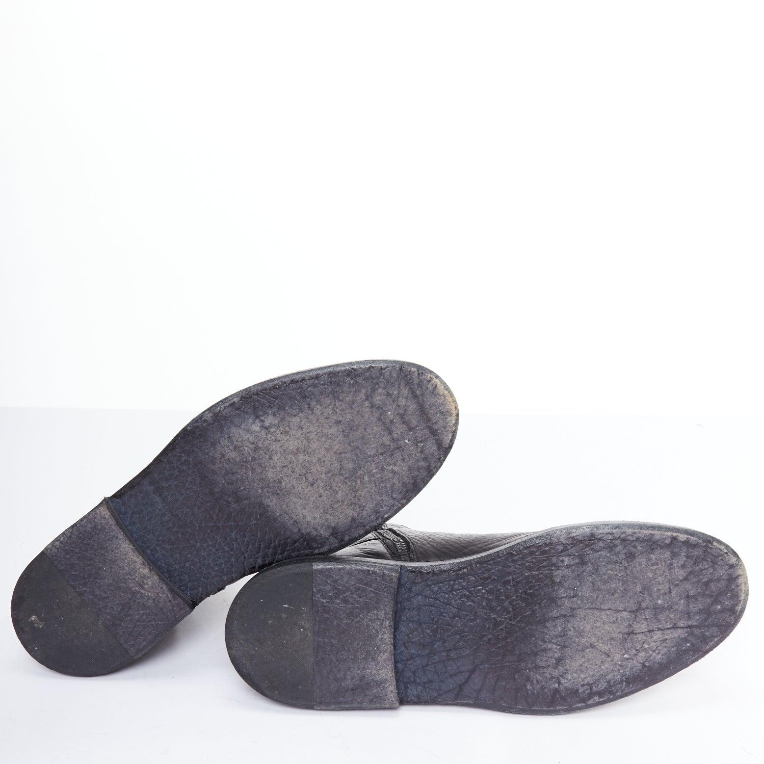 ANN DEMEULEMEESTER Bottines plates à double fermeture éclair EU40,5 4