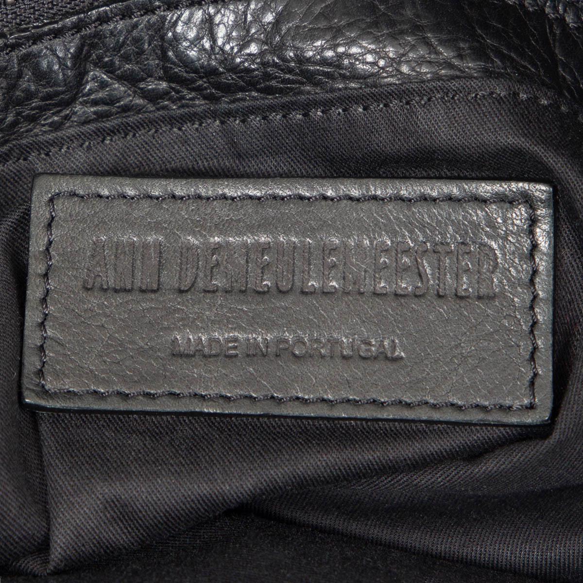 ANN DEMEULEMEESTER black leather SOFT SHOPPER Shoulder Bag In Good Condition In Zürich, CH