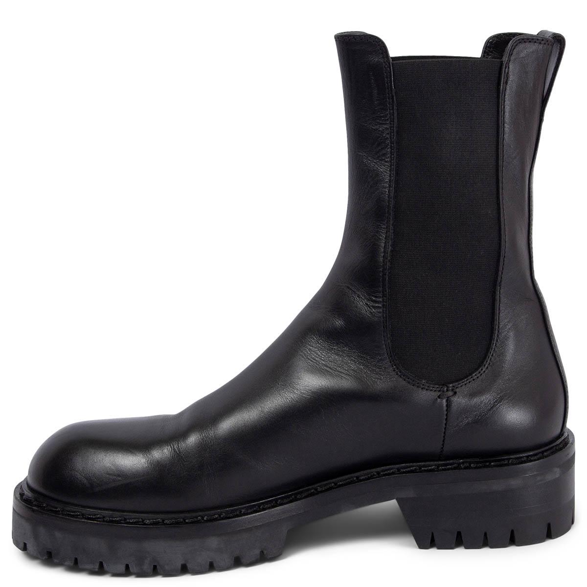 ANN DEMEULEMEESTER Schwarze WALLY Chelsea-Stiefeletten aus Leder 38 im Zustand „Hervorragend“ im Angebot in Zürich, CH