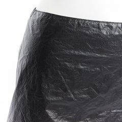 ANN DEMEULEMEESTER minifalda de bolsa de basura de plástico de polietileno negro FR38 M