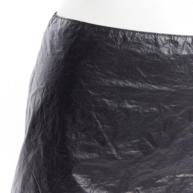 ANN DEMEULEMEESTER black polyethylene plastic bin bag mini skirt FR38 M
Reference: TGAS/A03272
Brand: Ann Demeulemeester
Designer: Ann Demeulemeester
Material: Polyester
Color: Black
Pattern: Solid
Closure: Zip
Extra Details: High waisted miniskirt.