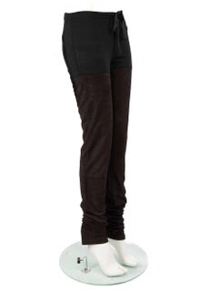 Ann Demeulemeester Black Suede Panelled Leggings Size XS
