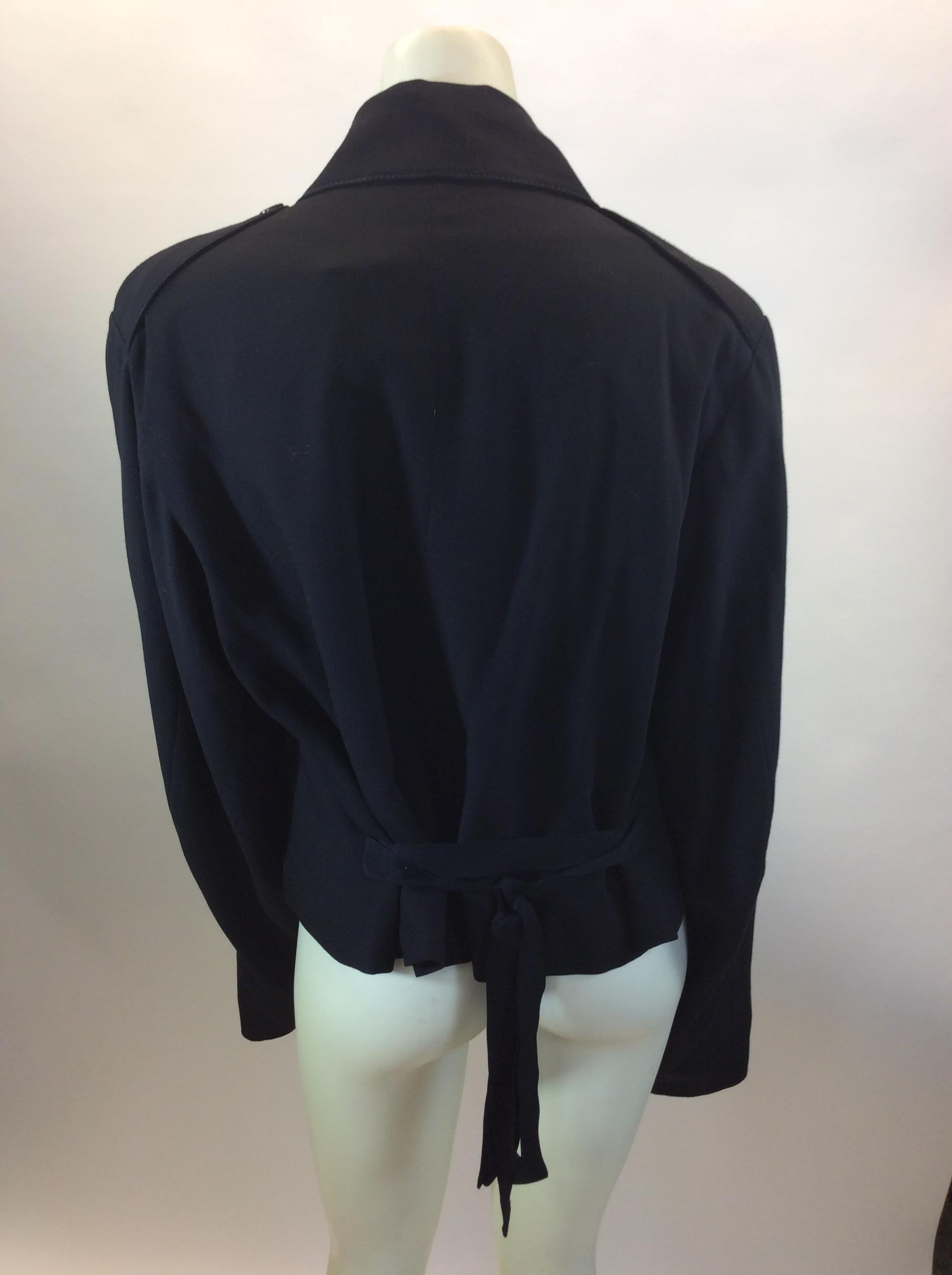 Ann Demeulemeester Black Wool Jacket In Good Condition For Sale In Narberth, PA