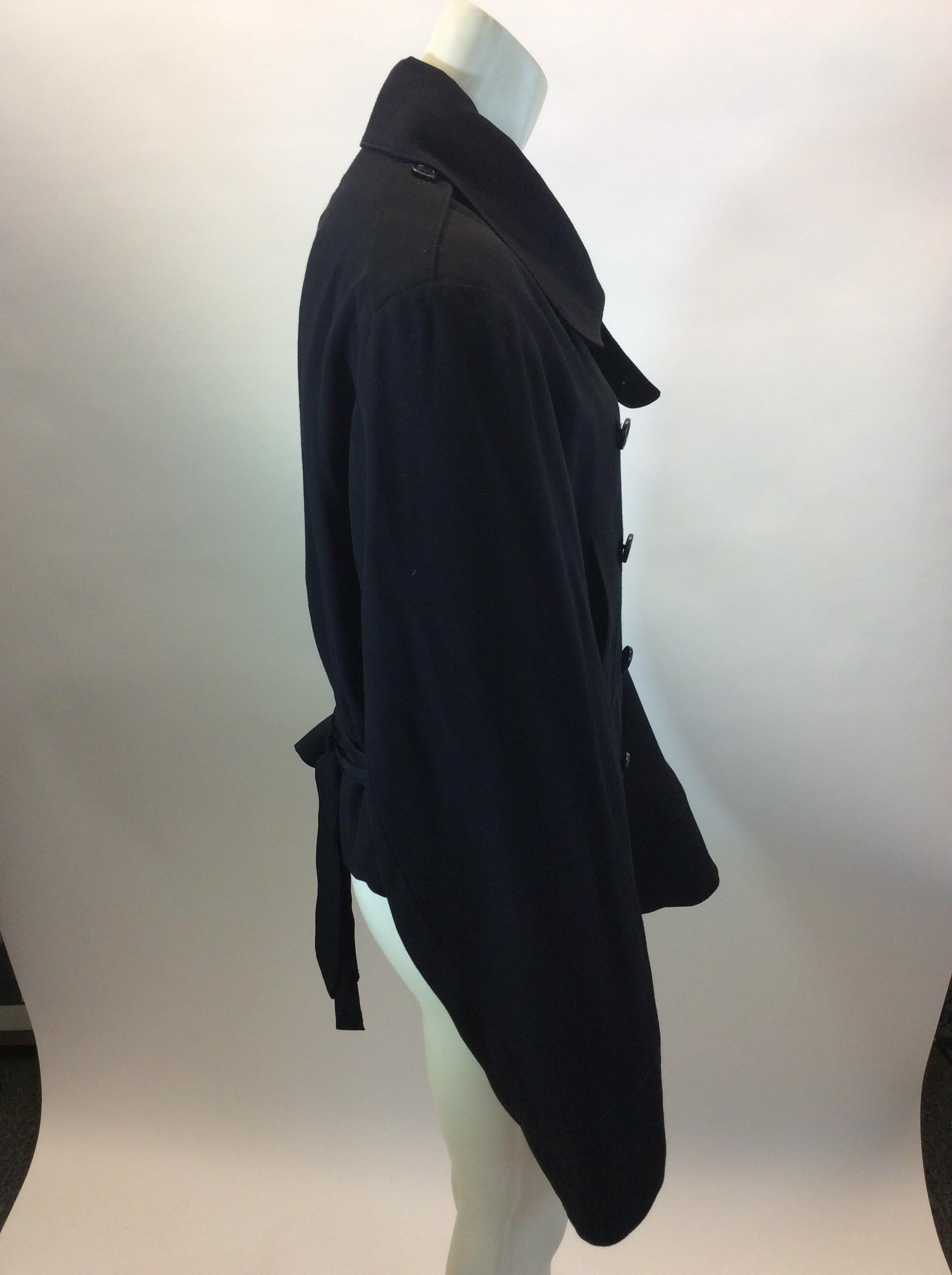 Women's Ann Demeulemeester Black Wool Jacket For Sale