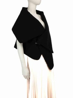 Ann Demeulemeester Black Wool Safety Pin Vest Size XXS