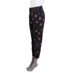 ANN DEMEULEMEESTER blakke cotton WINONA ROSE GLITTER Pants 42 L