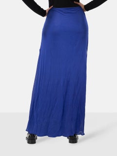 Ann Demeulemeester Blue Maxi Slip Skirt Size S