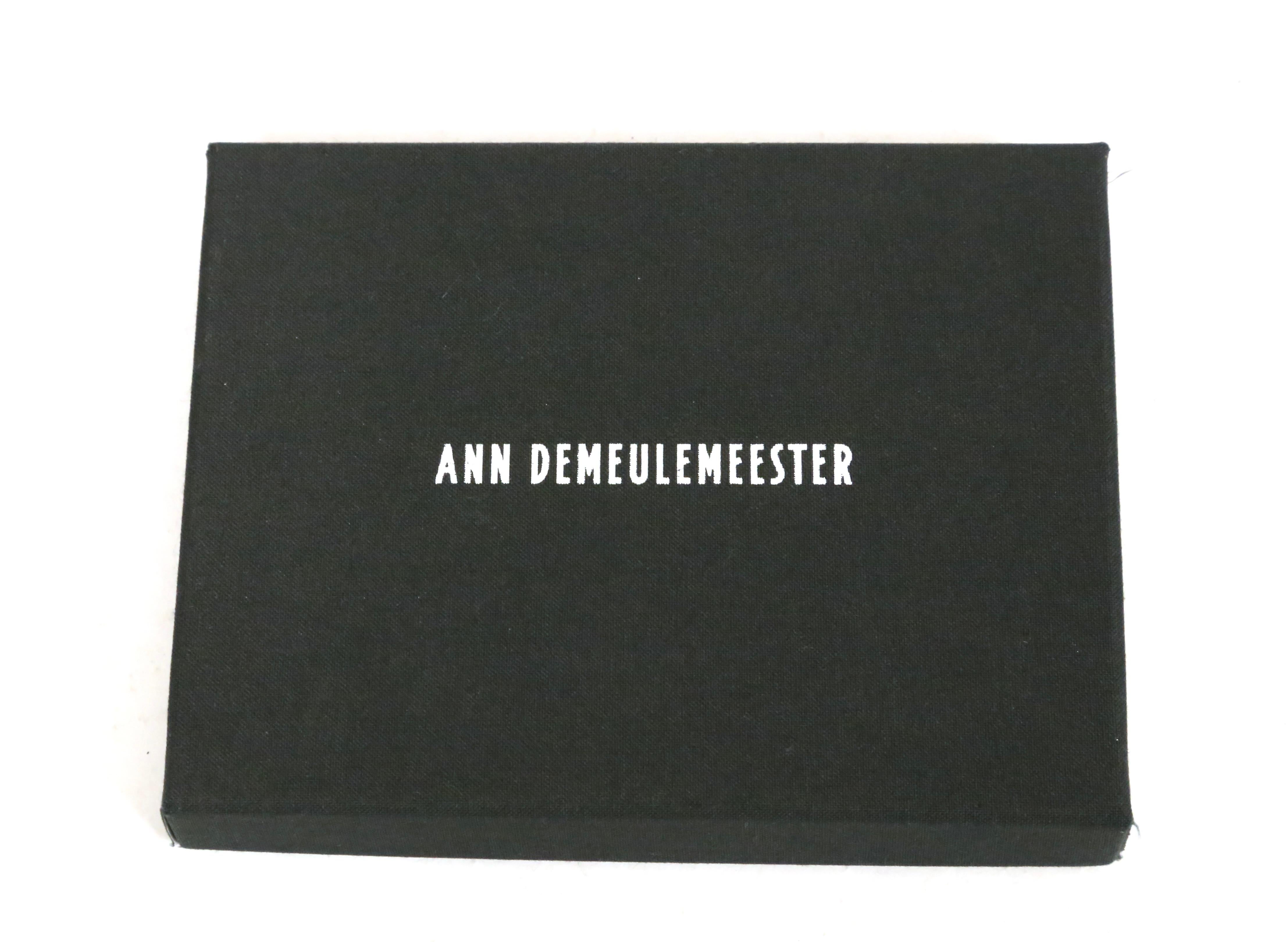 ANN DEMEULEMEESTER clear stone & faceted rhinestone necklace belt set in silver 1