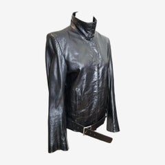 Ann Demeulemeester F/W 2001 Belted Leather Jacket
