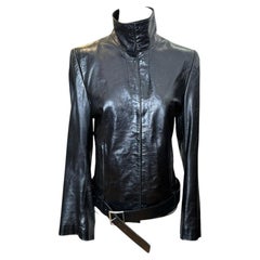 Ann Demeulemeester F/W 2001 Belted Leather Jacket