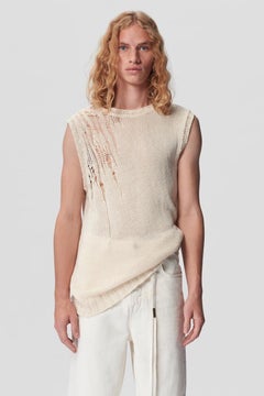 Ann Demeulemeester Fabian Distressed Tank Sweater