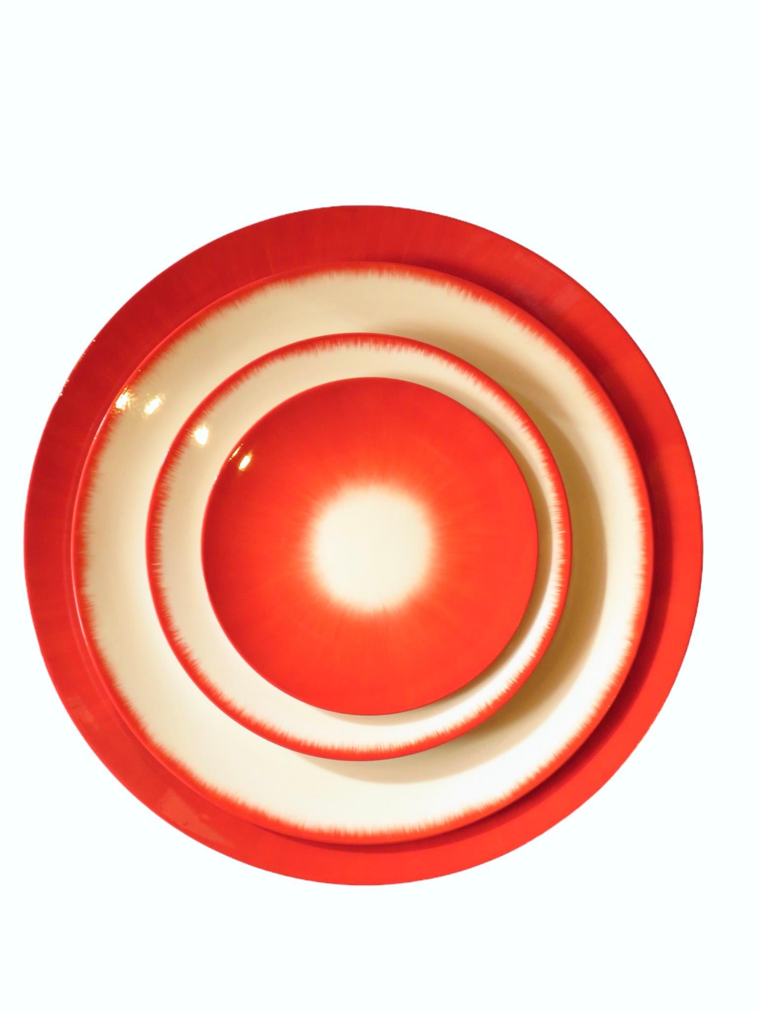Ann Ann Demeulemeester für Serax, 14 cm rote Teller (Set von zwei) für Damen oder Herren im Angebot
