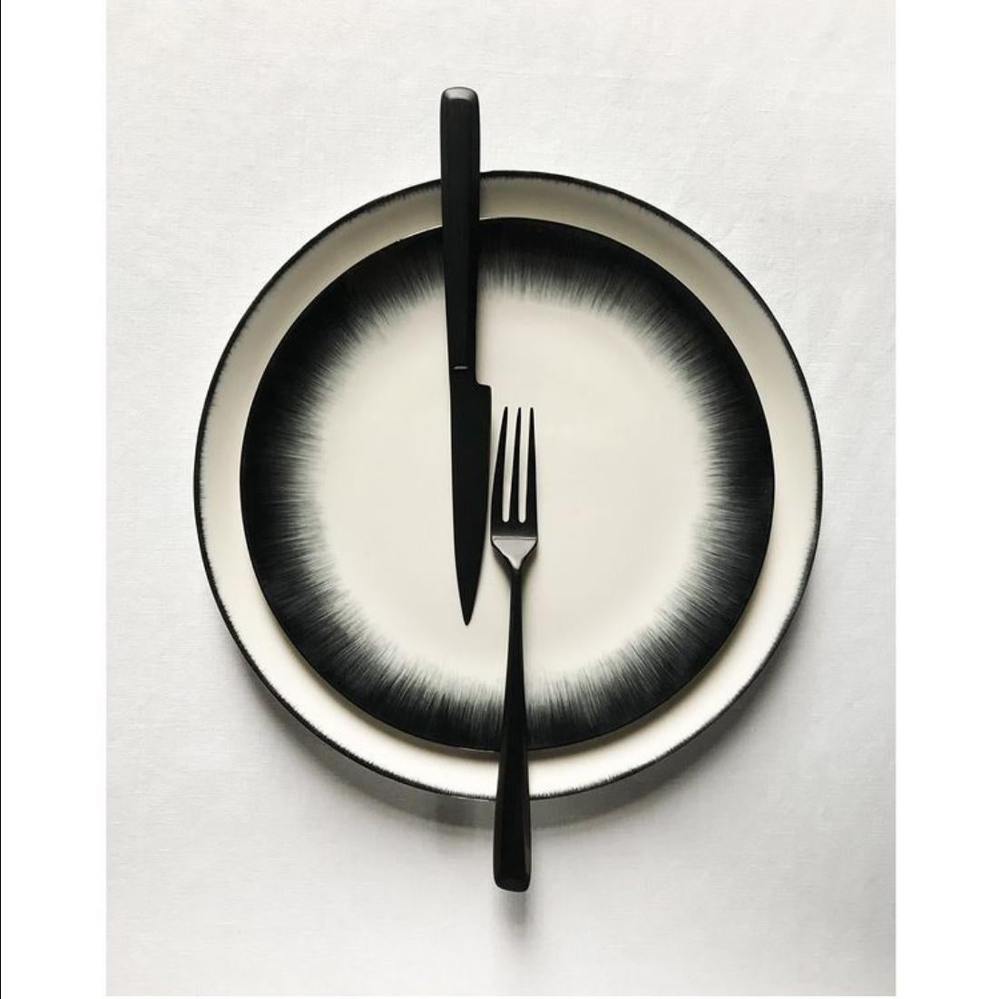 Black Ann Demeulemeester for Serax 15.5 cm High Plates (set of two) For Sale