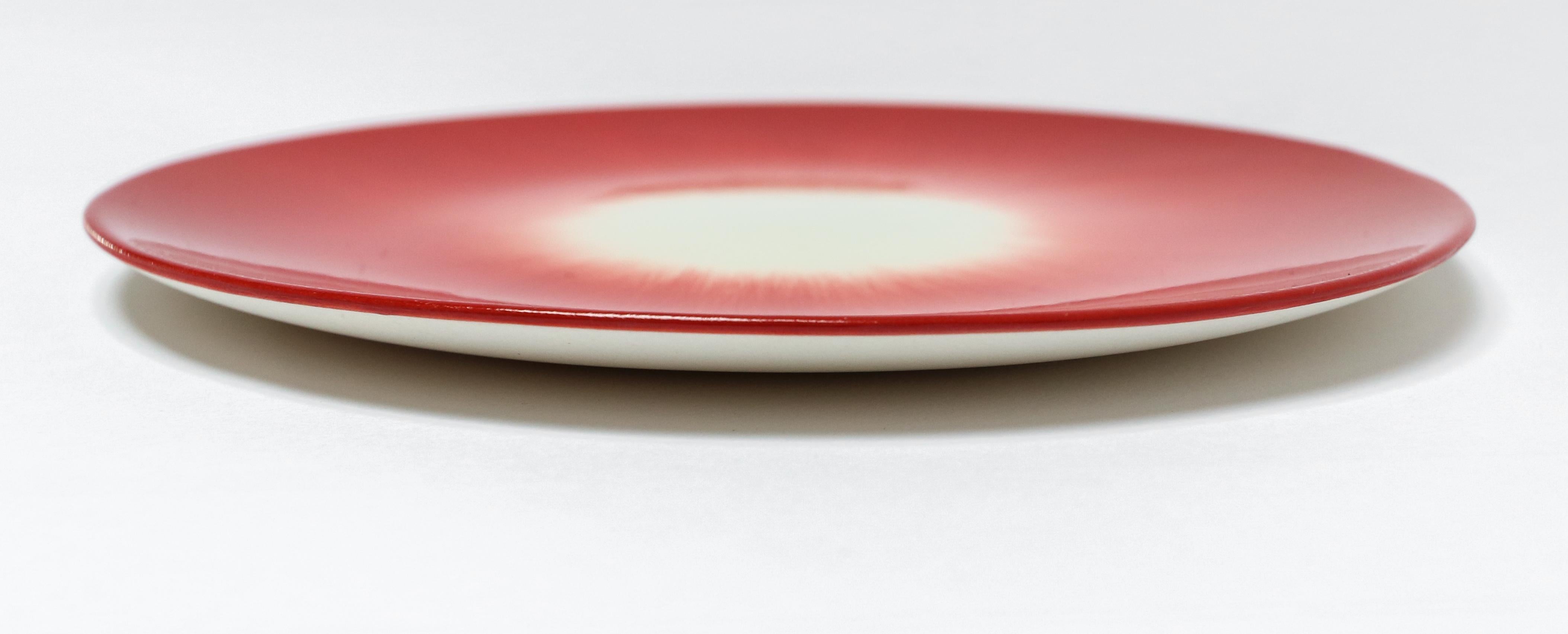 Ann Demeulemeester for Serax Dé Bread Plate in Off White / Red In New Condition In Los Angeles, CA