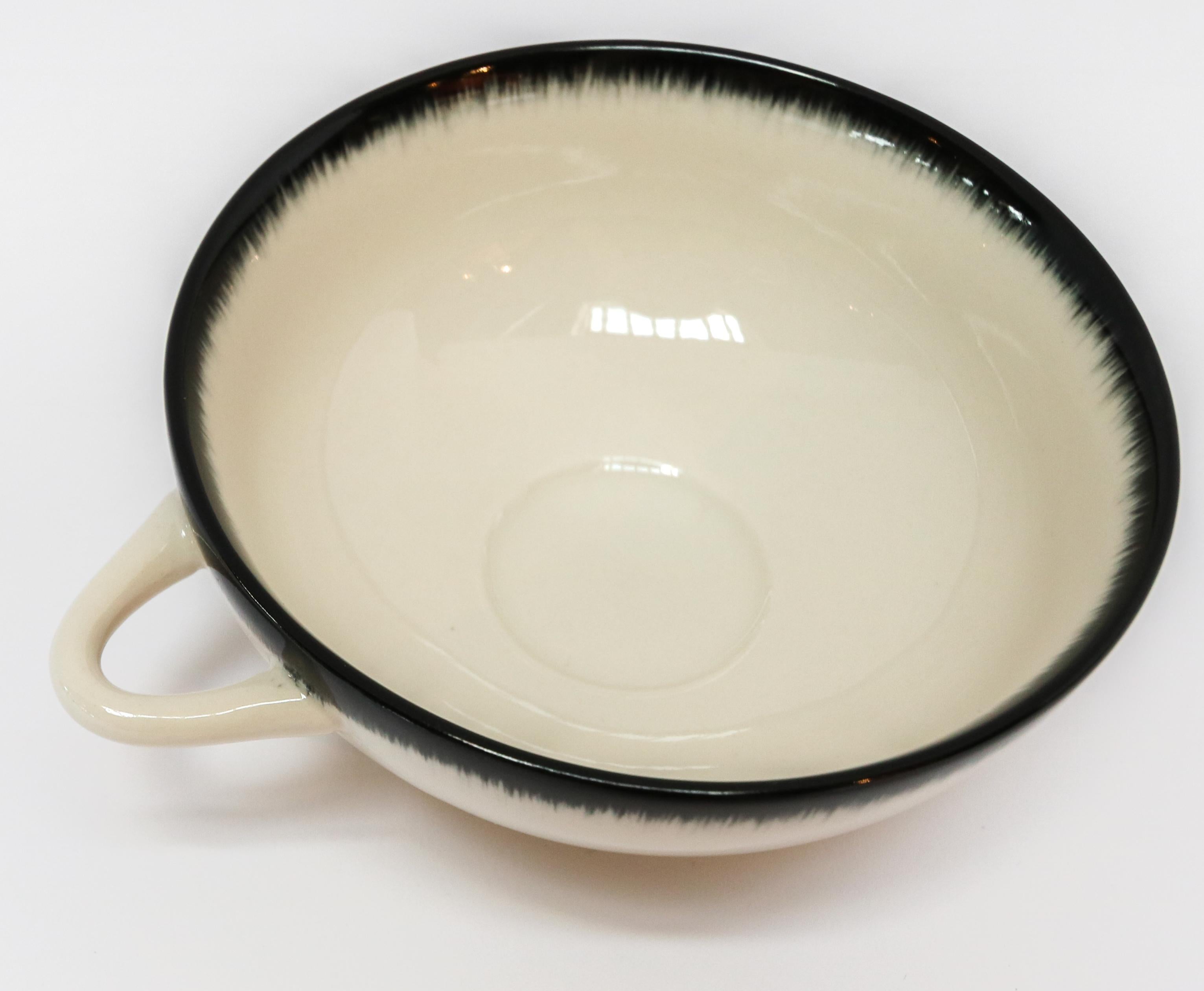 Belgian Ann Demeulemeester for Serax Dé Coffee Cup in off White / Black Rim