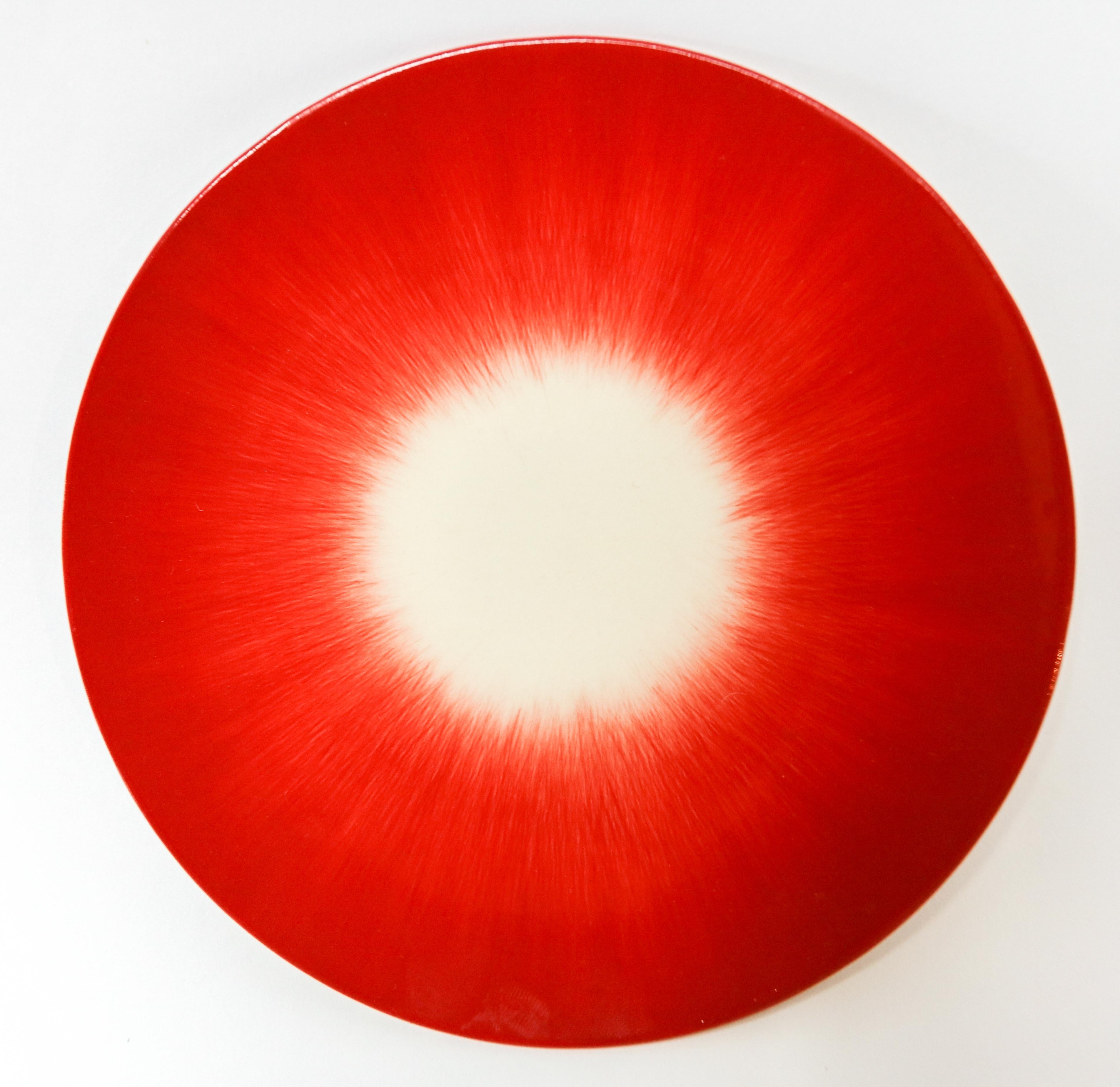 Porcelain Ann Demeulemeester for Serax Dé Dessert Plate in Off White / Red