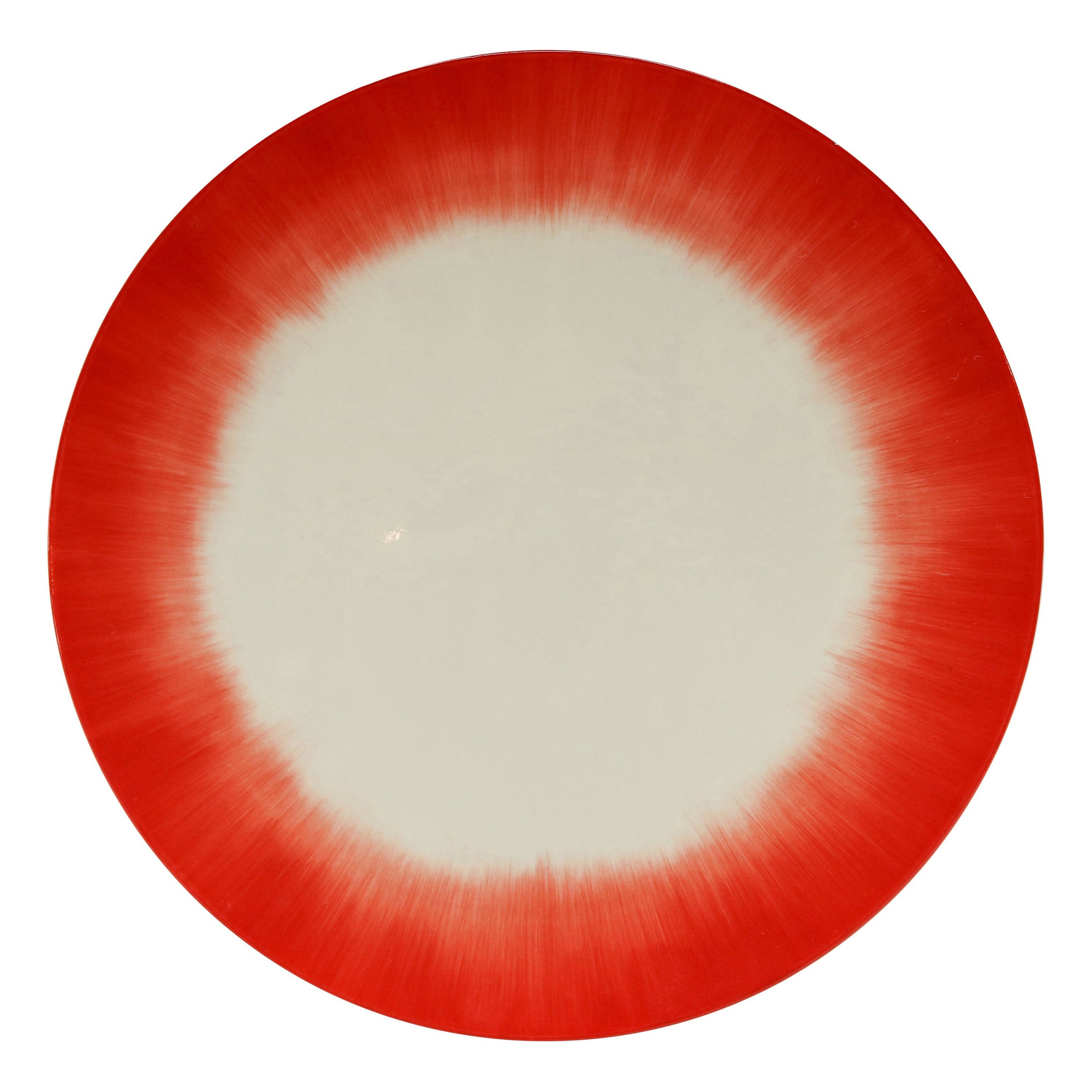 Ann Demeulemeester for Serax Dé Dinner Plate / Charger in off White / Red