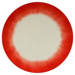 Ann Demeulemeester for Serax Dé Dinner Plate / Charger in Off White / Red
