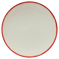 Ann Demeulemeester for Serax Dé Dinner Plate / Charger in Off White / Red Rim