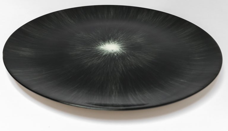 Belgian Ann Demeulemeester for Serax Dé Dinner Plate in Black / Off White For Sale