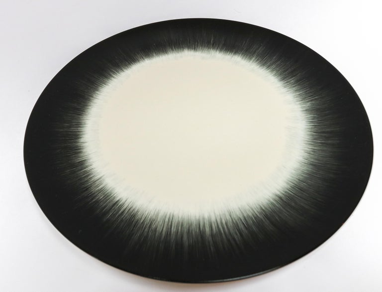Belgian Ann Demeulemeester for Serax Dé Dinner Plate in off White / Black For Sale
