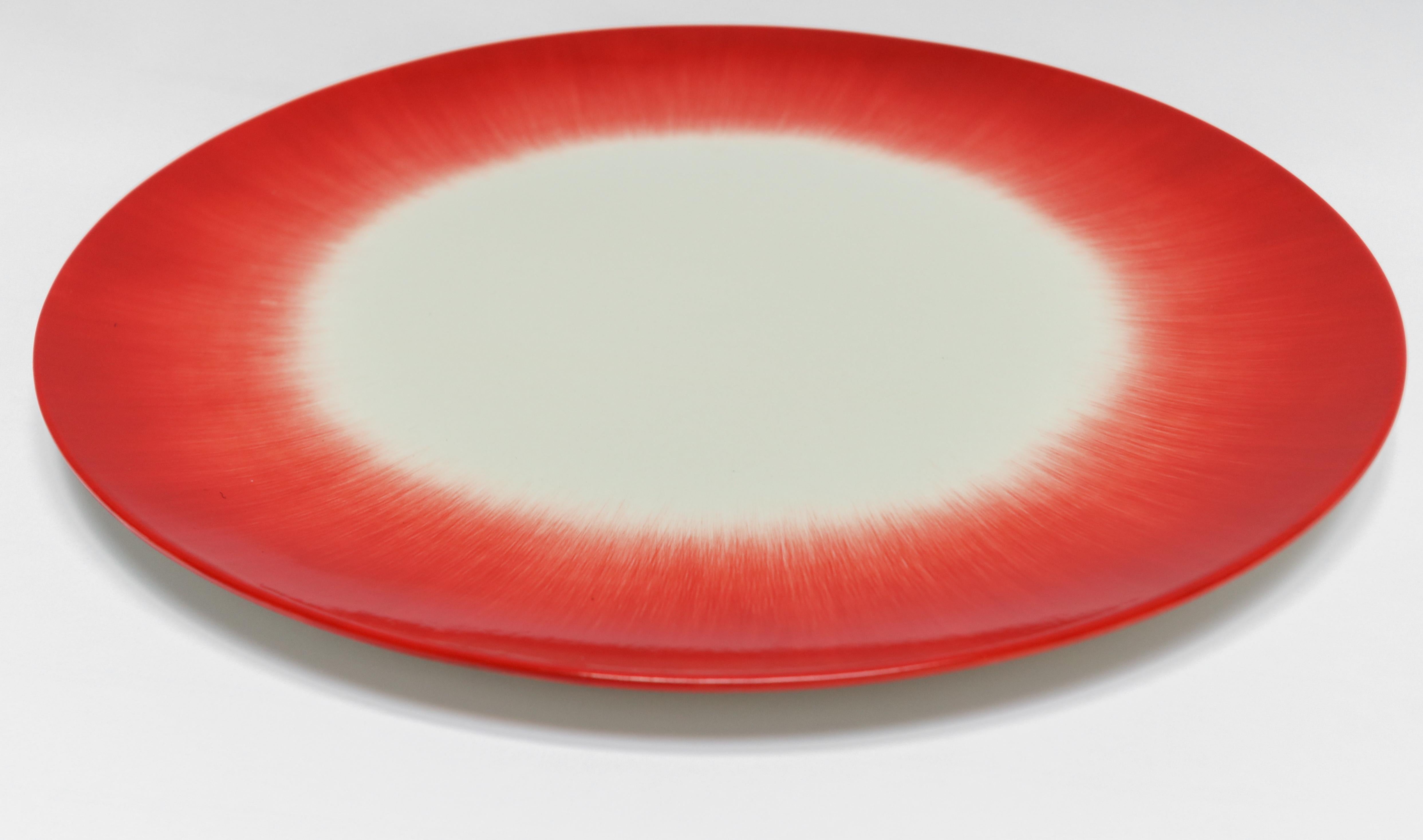 Belgian Ann Demeulemeester for Serax Dé Dinner Plate in Off White / Red