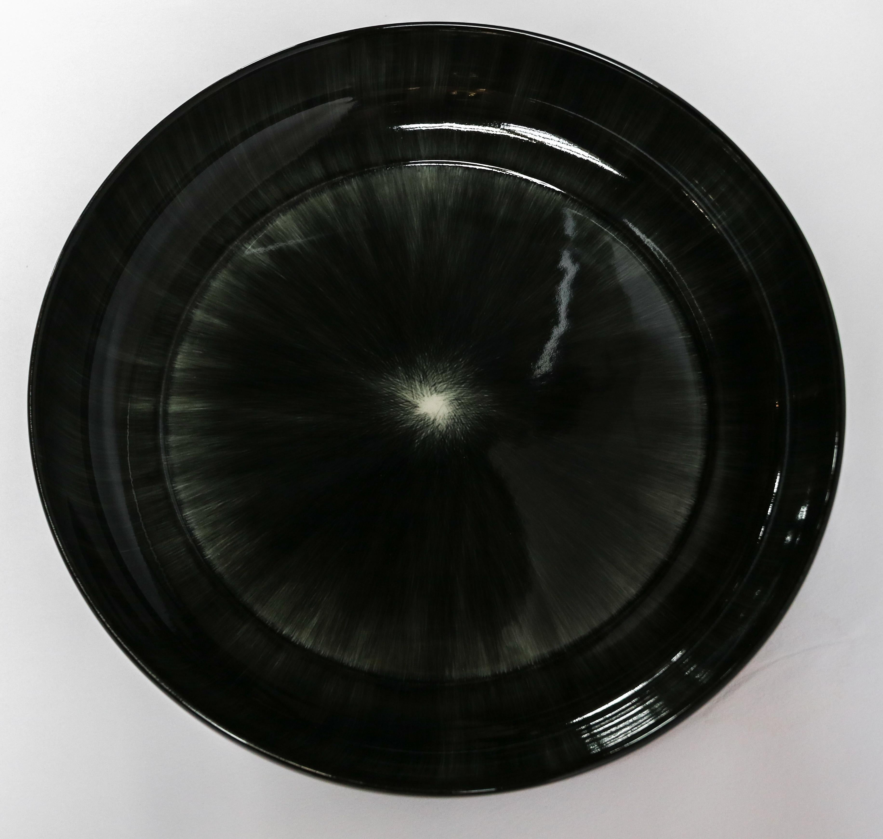 Belgian Ann Demeulemeester for Serax Dé Large High Plate / Bowl in Black / off White