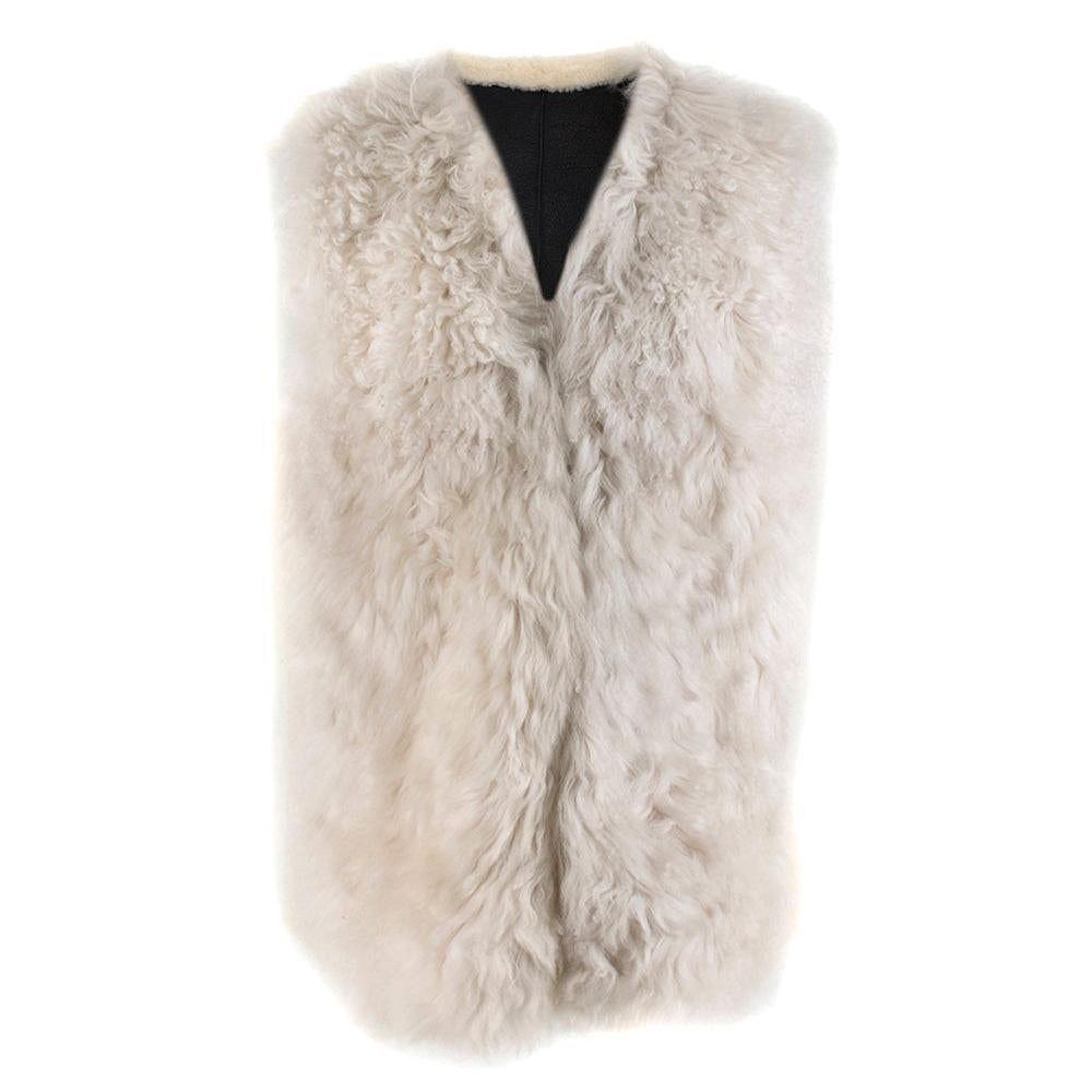 Ann Demeulemeester Fur Leather Sleeveless Reversible Jacket 40