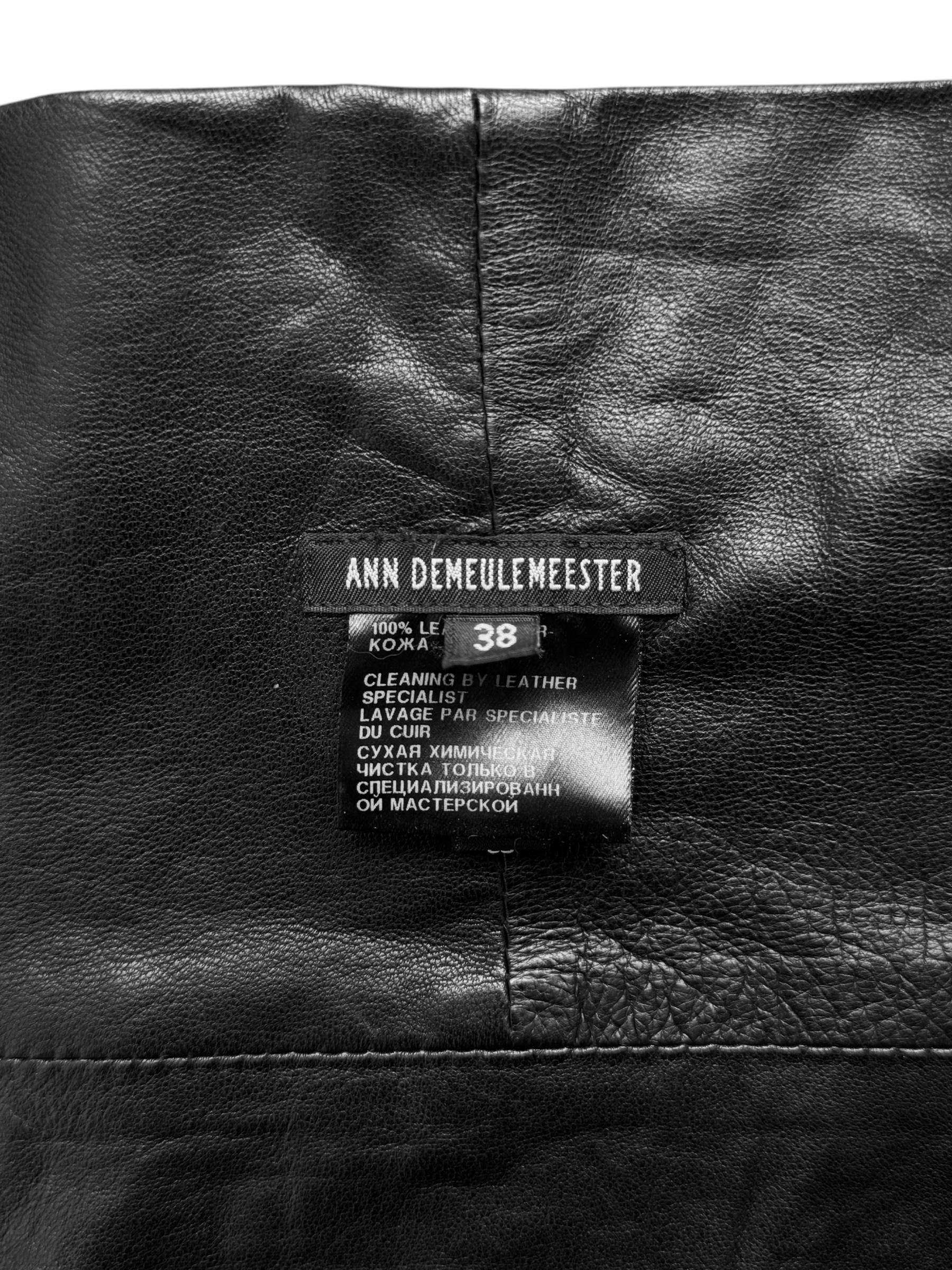 ANN DEMEULEMEESTER fw2010 BLACK LEATHER STRAPS BONDAGE BUSTIER TOP/CORSET For Sale 9
