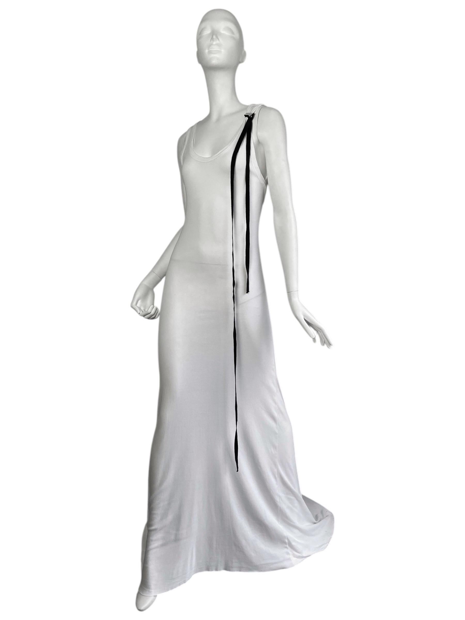 Gray ANN DEMEULEMEESTER Fw2021 WHITE BACKLESS MAXI DRESS For Sale