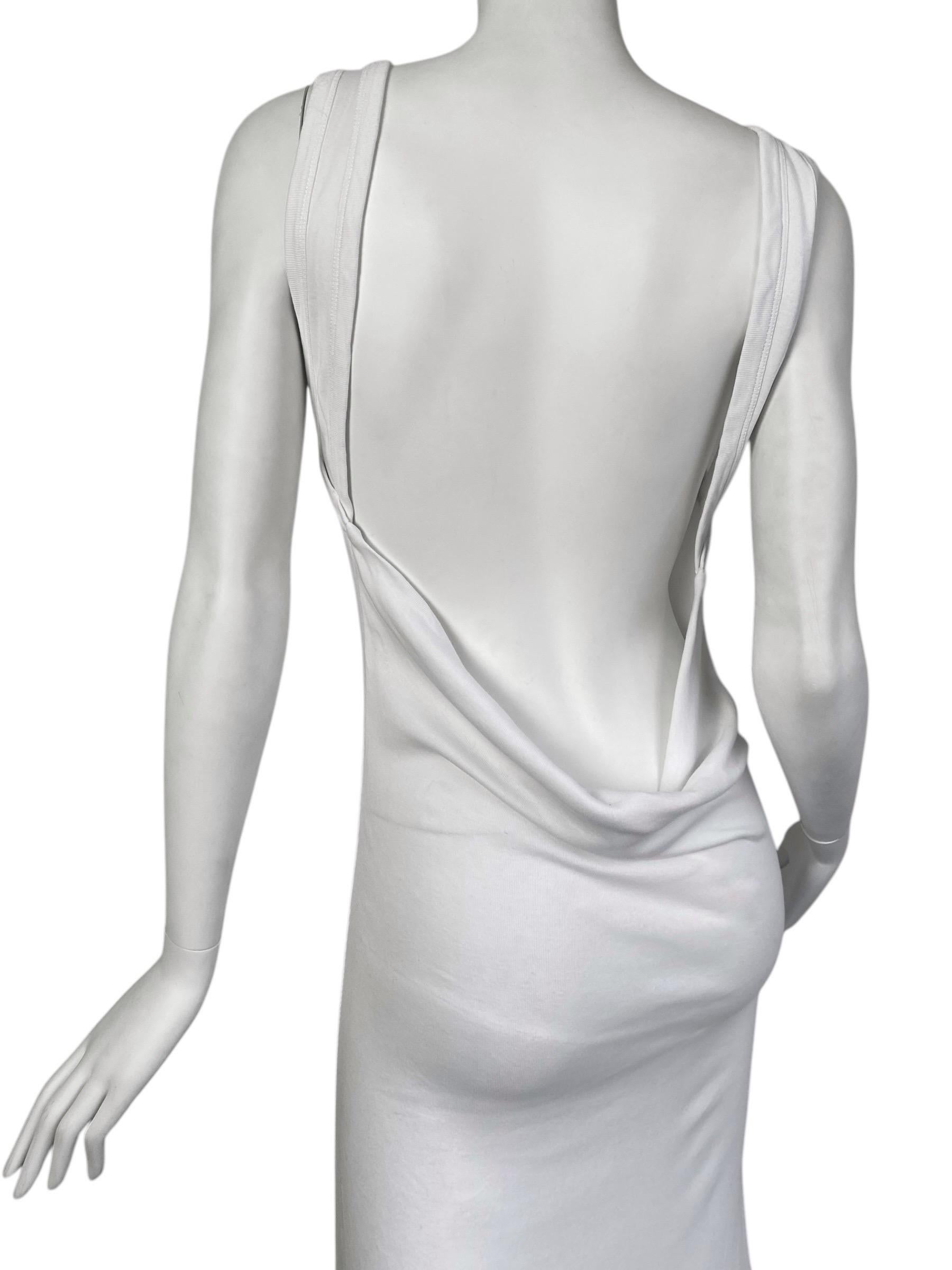 Women's or Men's ANN DEMEULEMEESTER Fw2021 WHITE BACKLESS MAXI DRESS For Sale