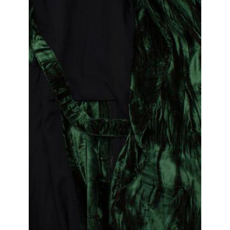 Ann Demeulemeester Green Crushed Velvet Coat For Sale 2