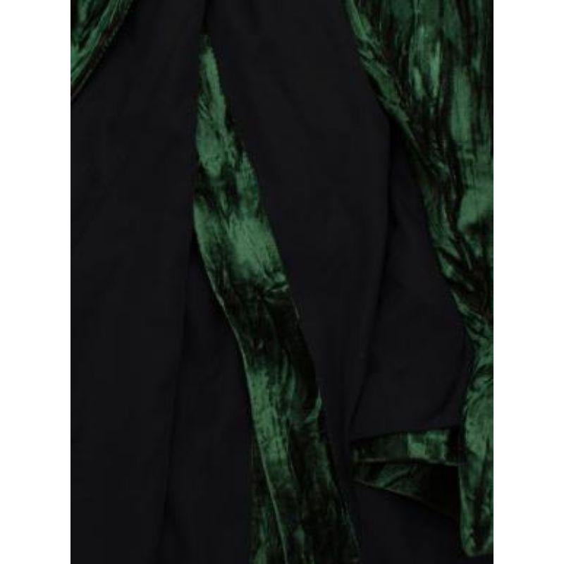 Ann Demeulemeester Green Crushed Velvet Coat For Sale 4