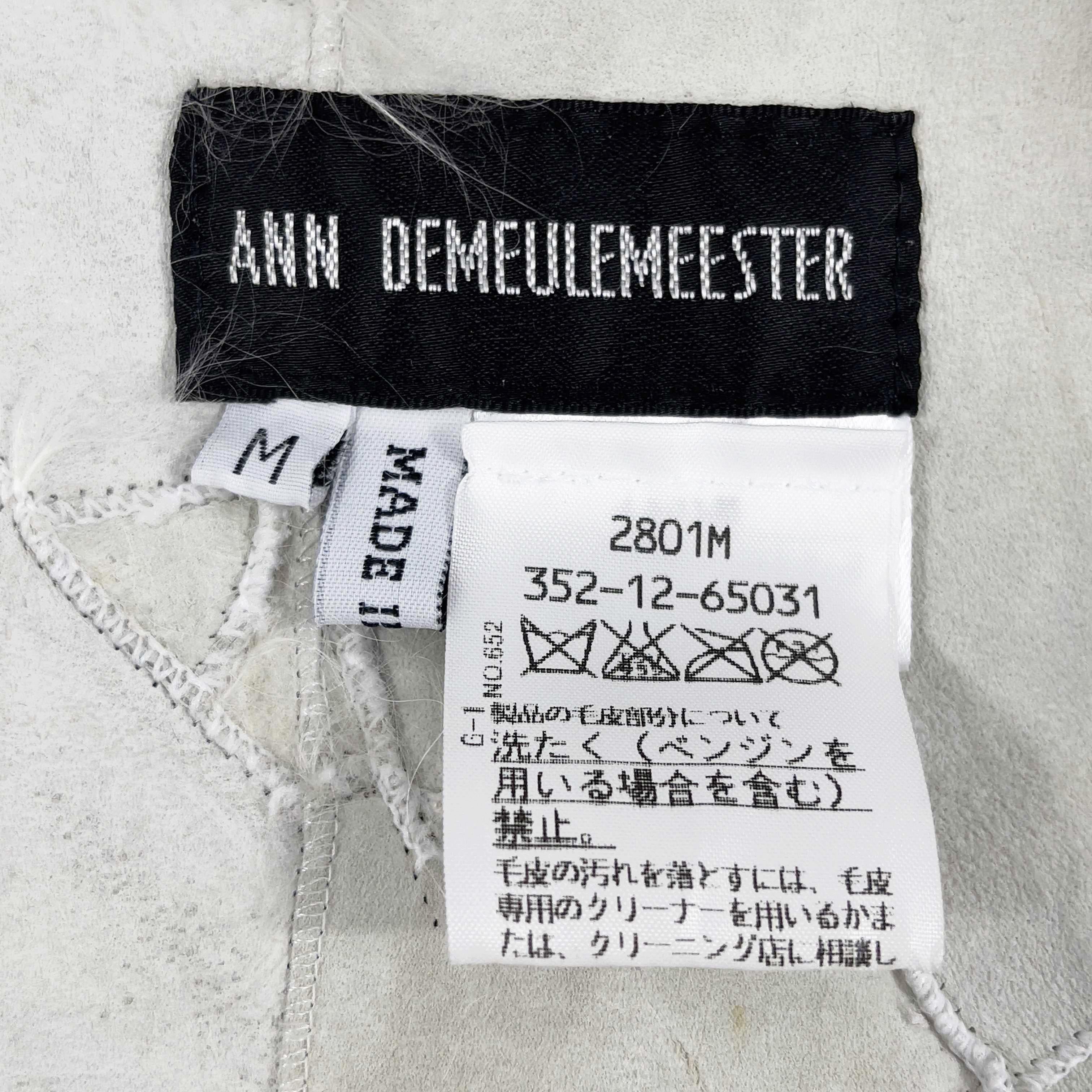 Ann Demeulemeester- Llama Shearling Fur Vest Jacket Ivory Size M 2