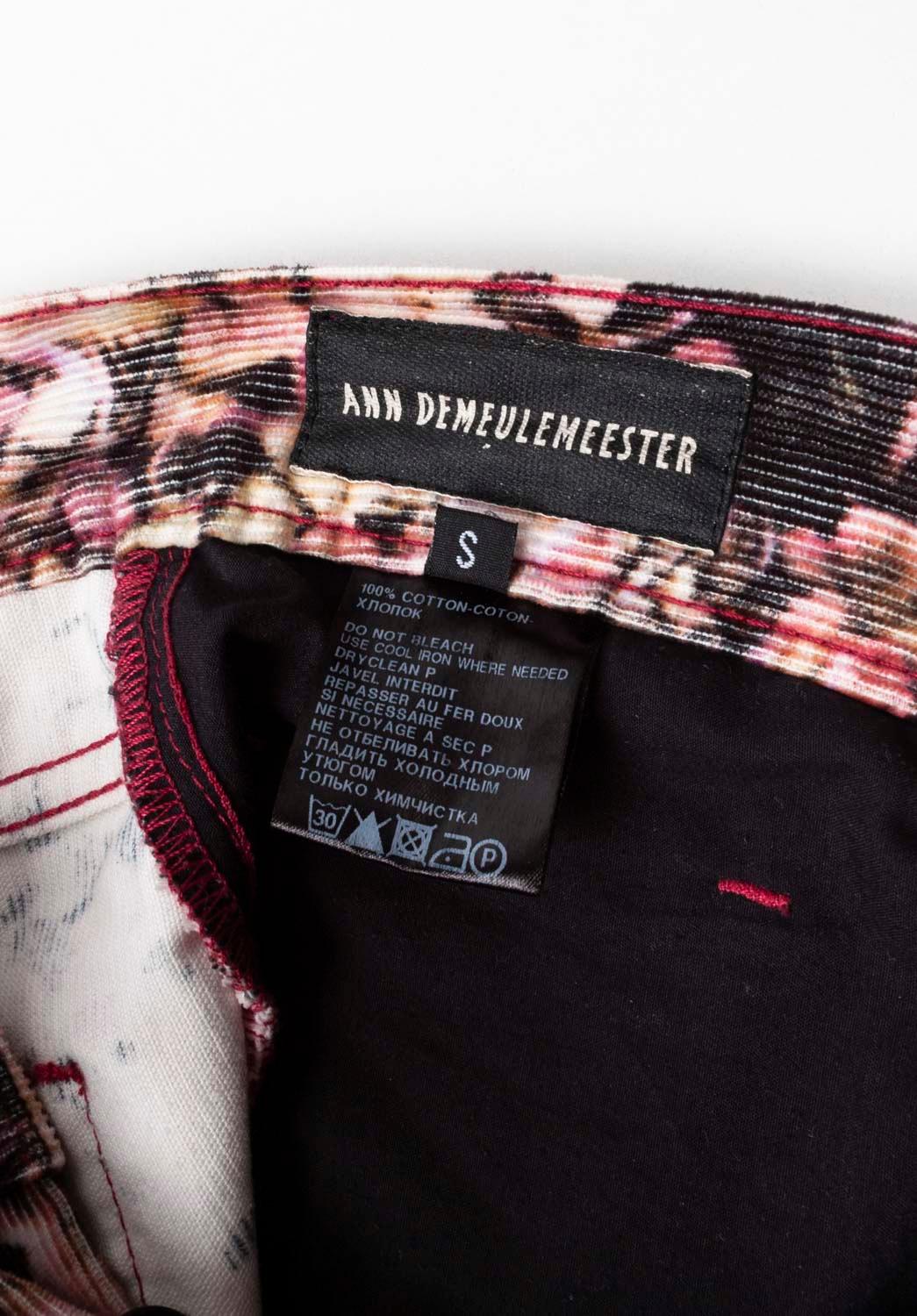 De los hombres Vaqueros Ann Demeulemeester de pana con estampado floral para hombre Talla pequeña en venta
