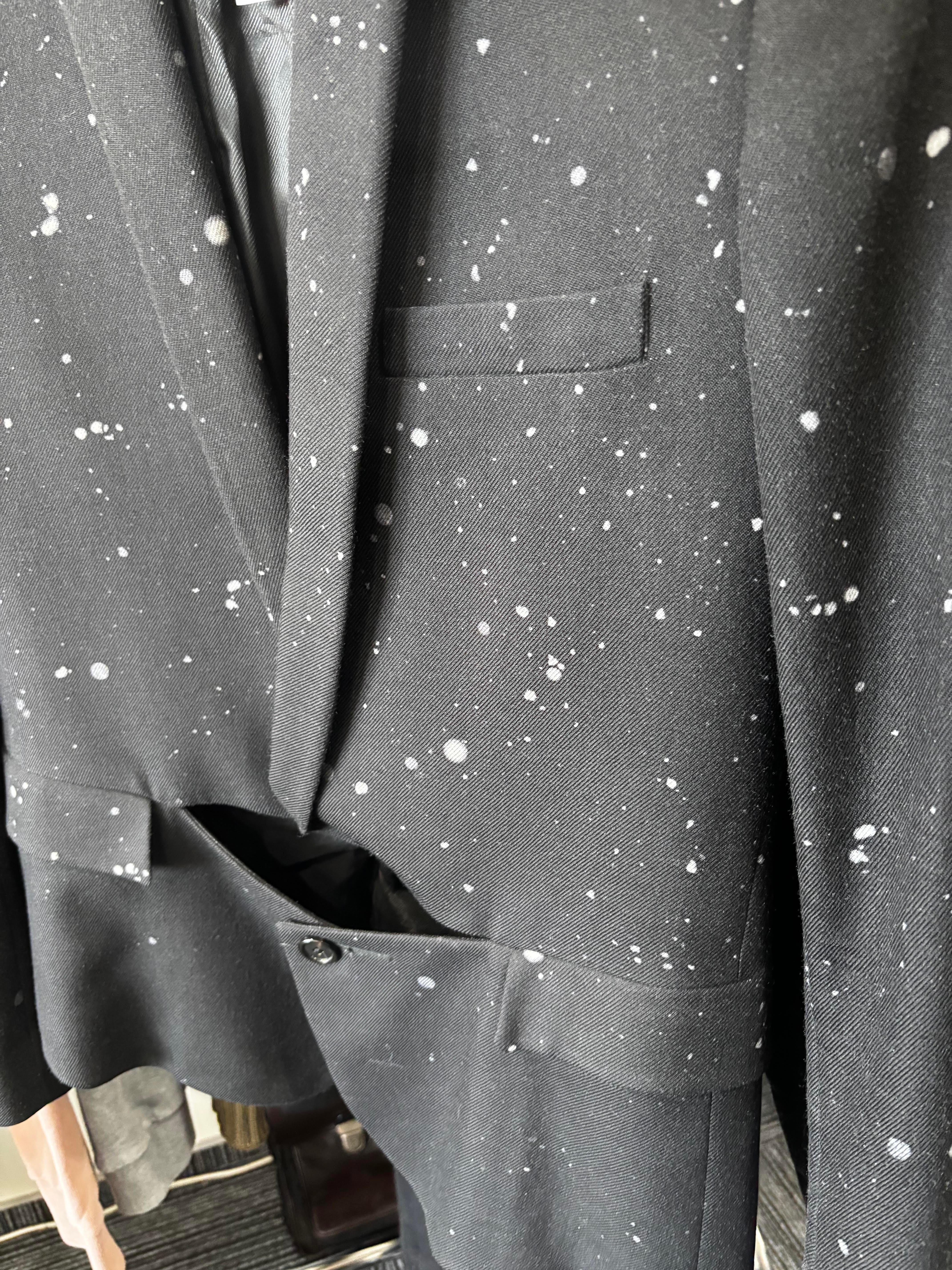 Ann Demeulemeester Men Suit Snow AW11 Runway jacket pants Size L For Sale 7
