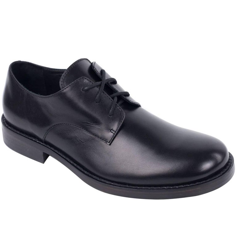 Ann Demeulemeester Men's Black Leather Derby Shoes For Sale at 1stDibs ...