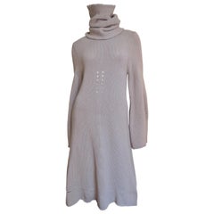 Ann Demeulemeester New Oversize Sweater Dress and Neck Tube 