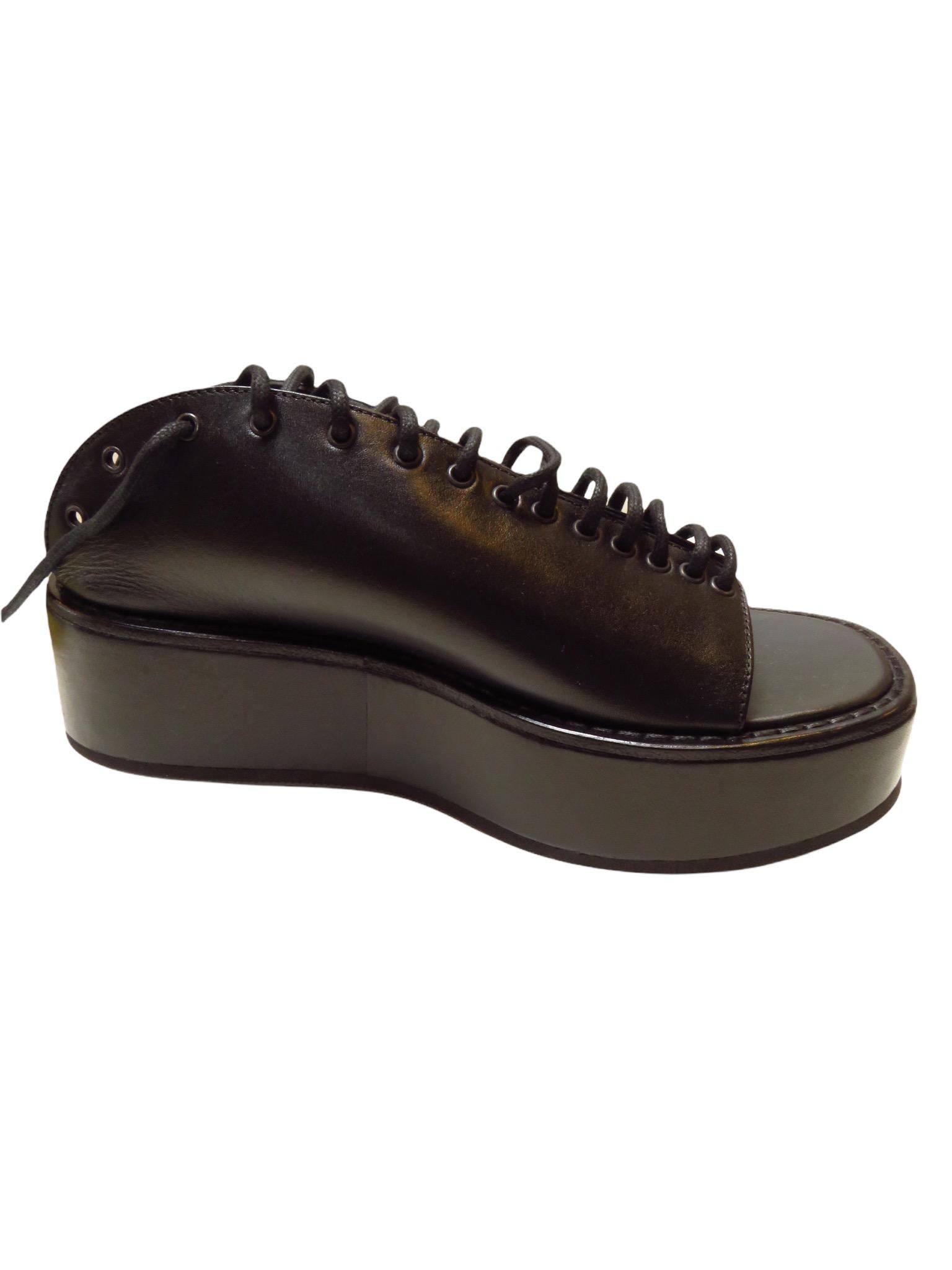 Ann Demeulemeester Platform Lace Up Sandal 4