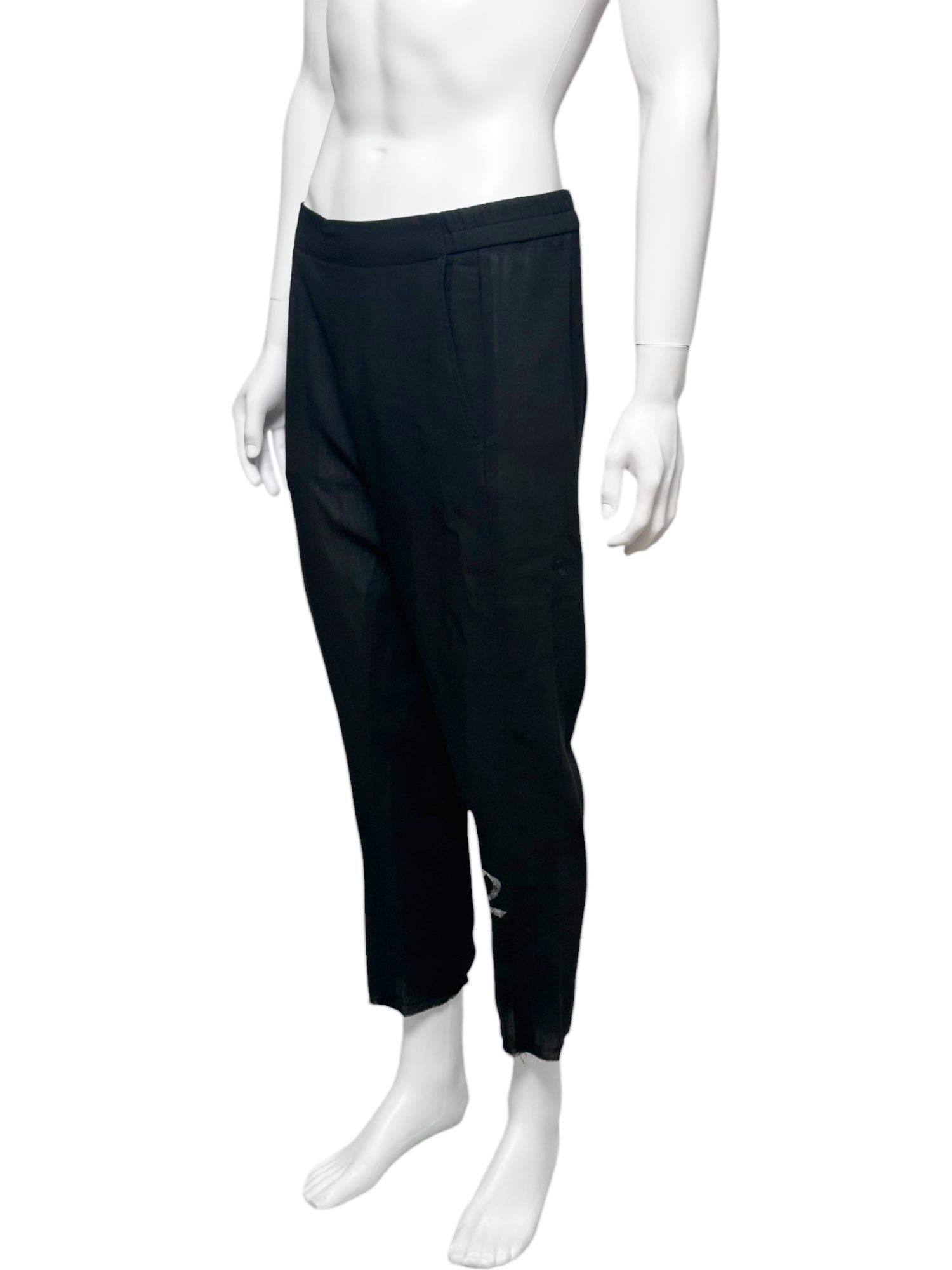 Gray Ann Demeulemeester S/S 2018 Forever Kids Pantalon noir en vente